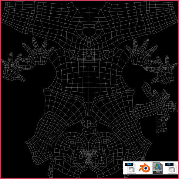 Tara Base Mesh Low-poly 3D model_3