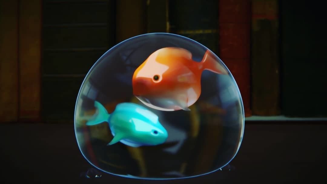 A Fish Bubble Scene 3D model_1
