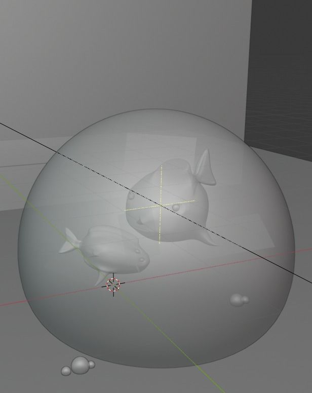 A Fish Bubble Scene 3D model_3