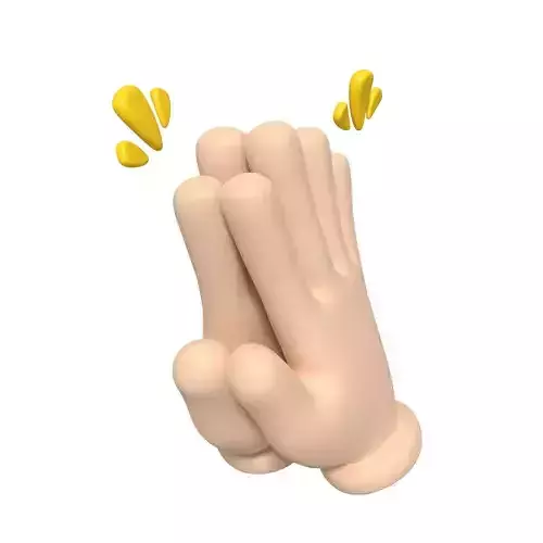 Cartoon Hand - Applause Sign Low-poly 3D model