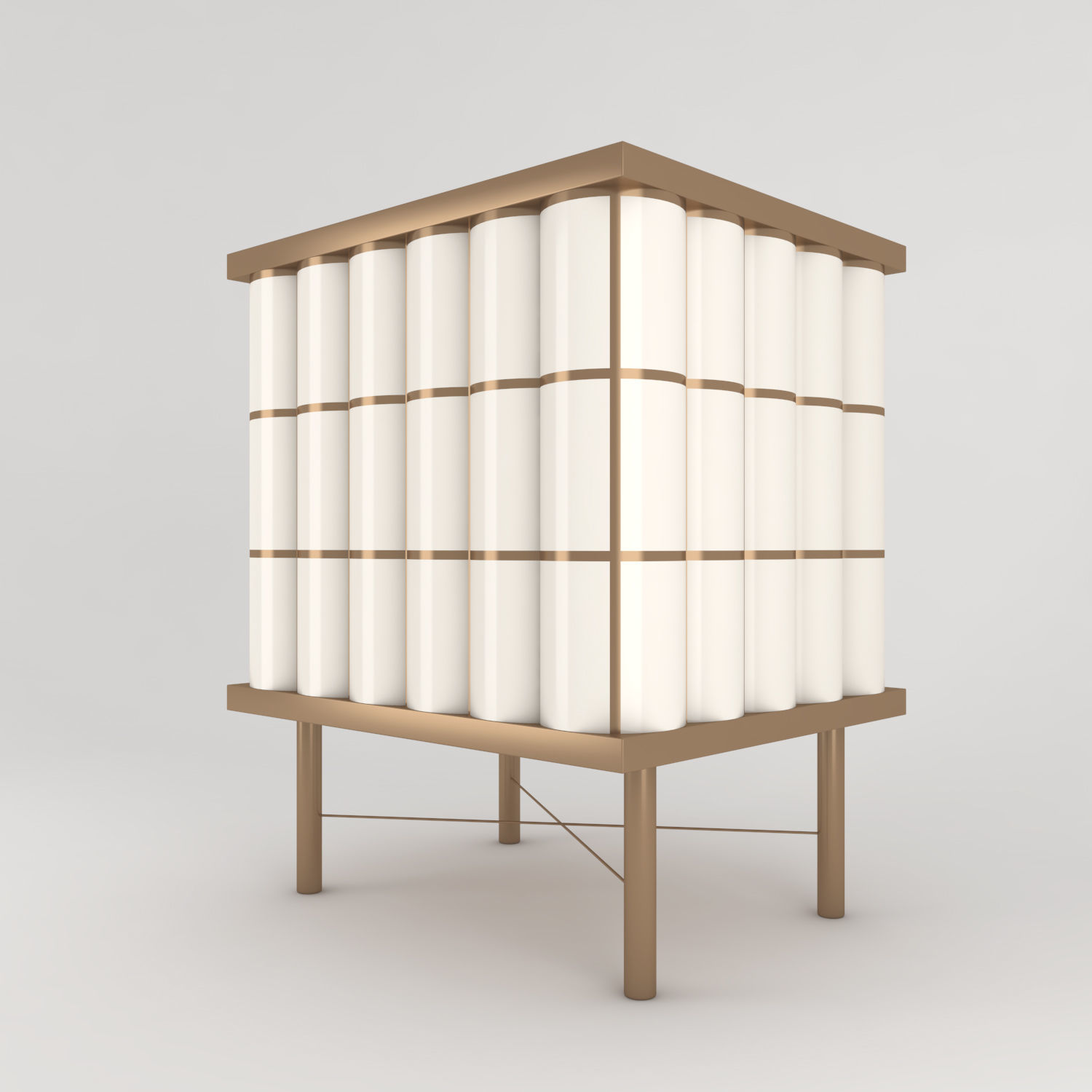 Columbus bedside table 3D model_2