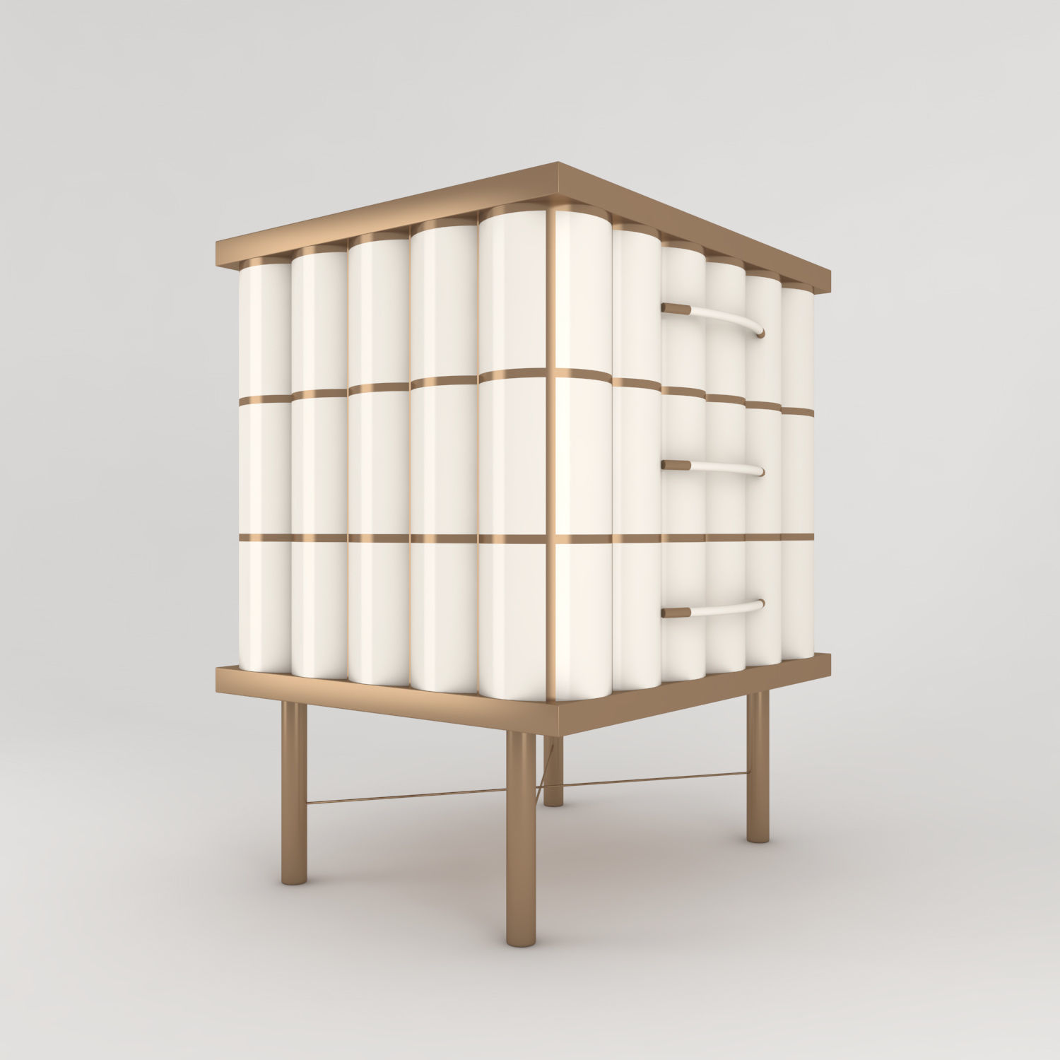 Columbus bedside table 3D model_1