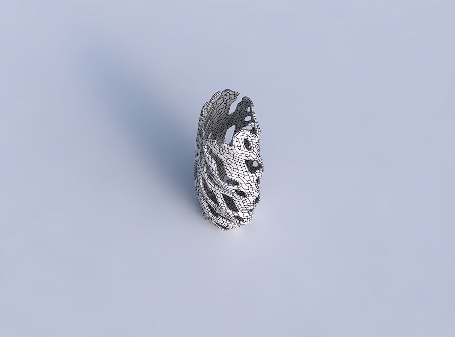 Vase twisted arc hexagon with smooth cuts 3D print model_6