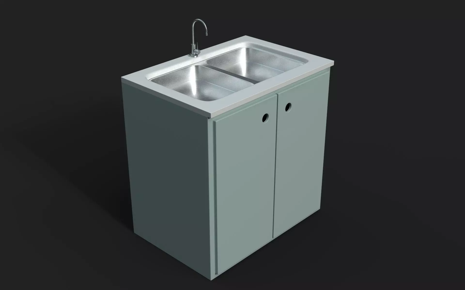 Modern kitchen cabinet-PBR Free 3D model