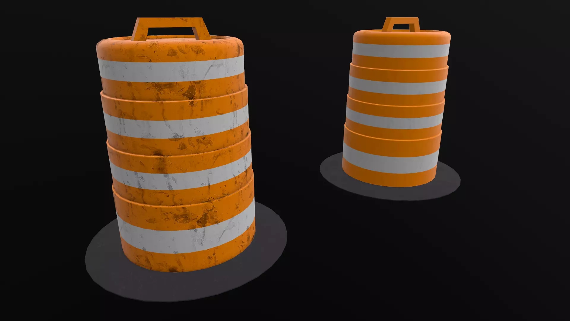 Traffic Drum Free low-poly 3D model
