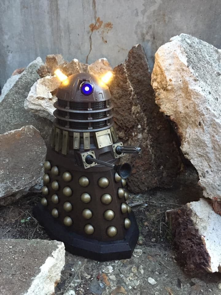 Doctor Who Bronze New Series Dalek 3D print scale model 3D print model_3