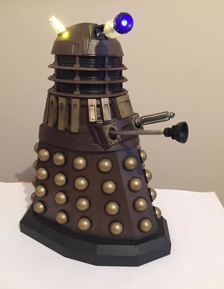 Doctor Who Bronze New Series Dalek 3D print scale model 3D print model_1