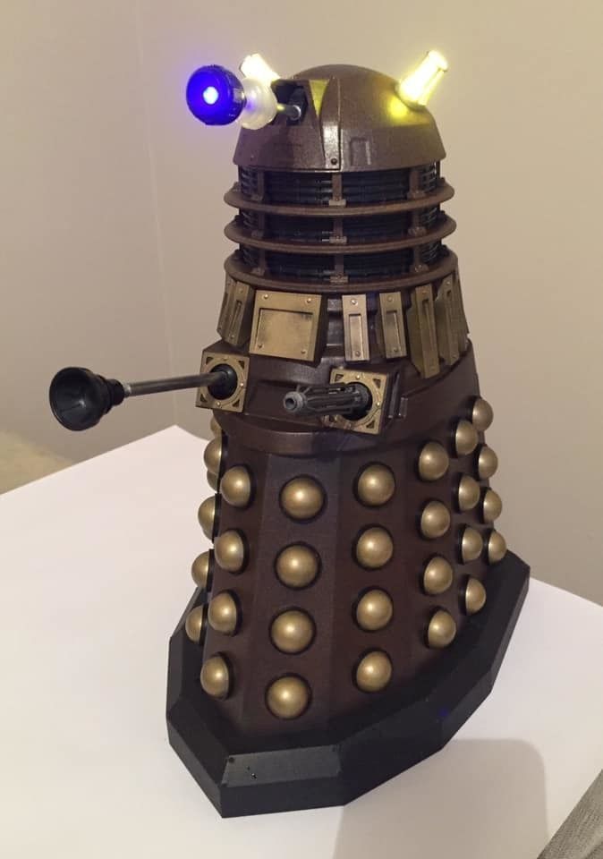Doctor Who Bronze New Series Dalek 3D print scale model 3D print model_2