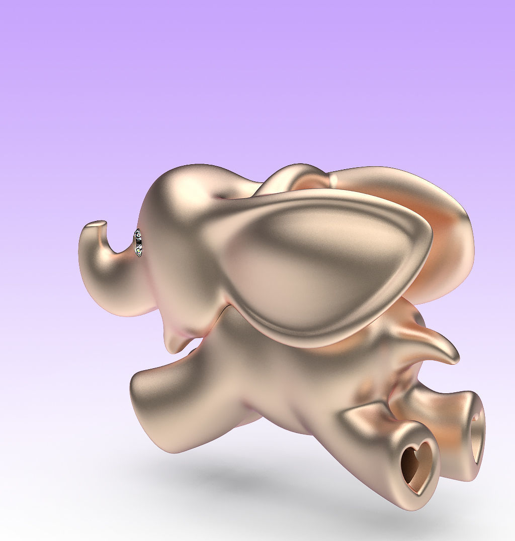 Pendant Flying Elephant 3D print model_1