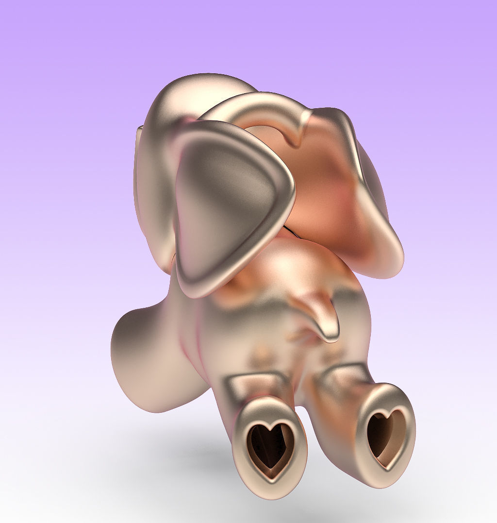 Pendant Flying Elephant 3D print model_2