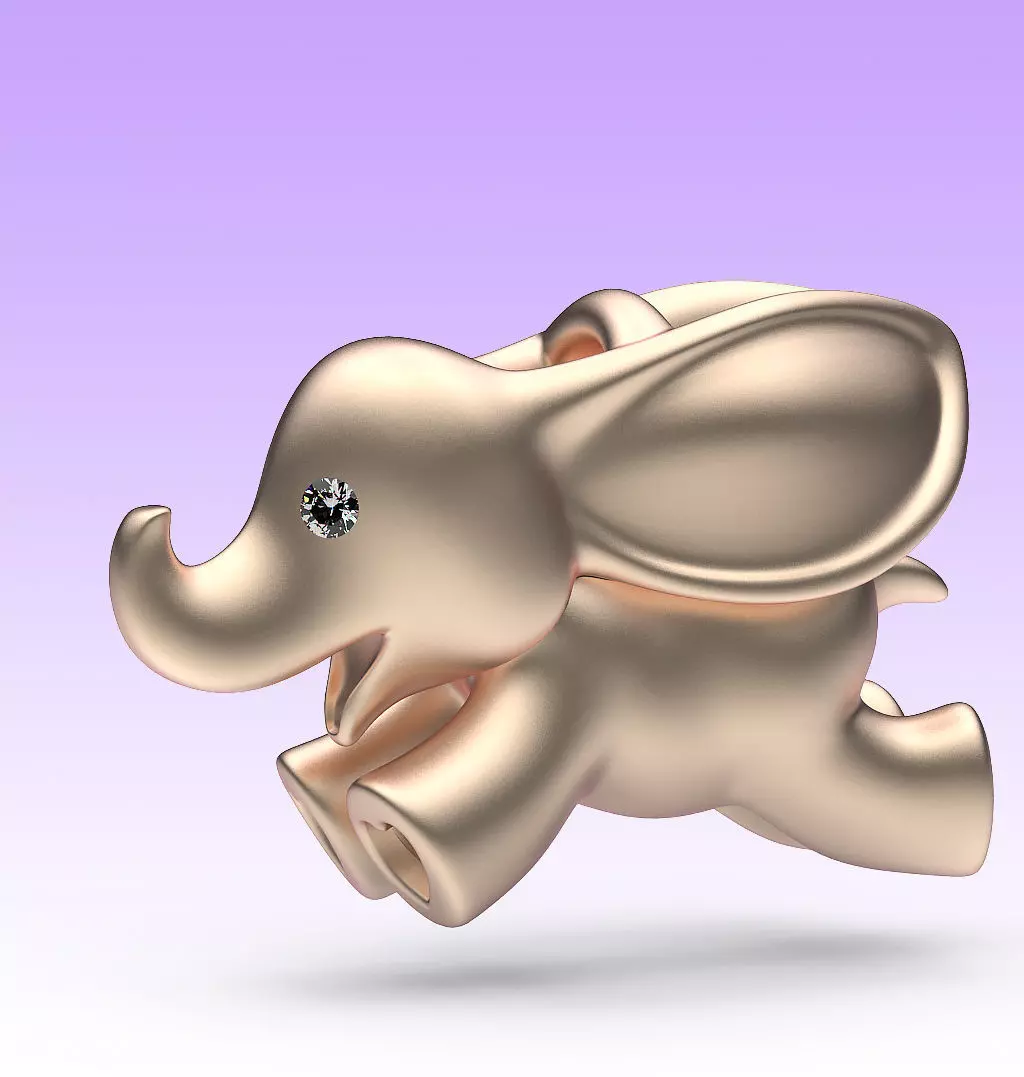 Pendant Flying Elephant 3D print model_0