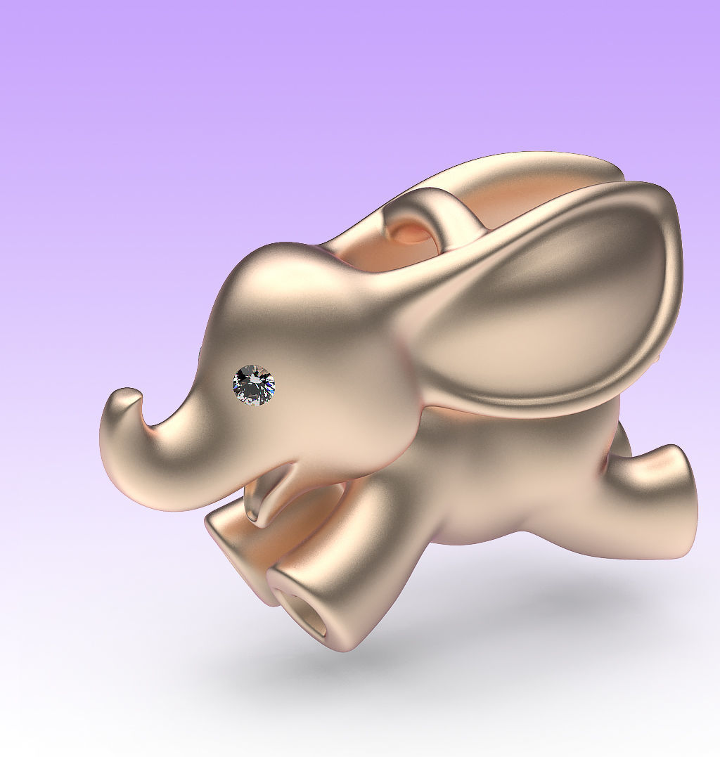 Pendant Flying Elephant 3D print model_5
