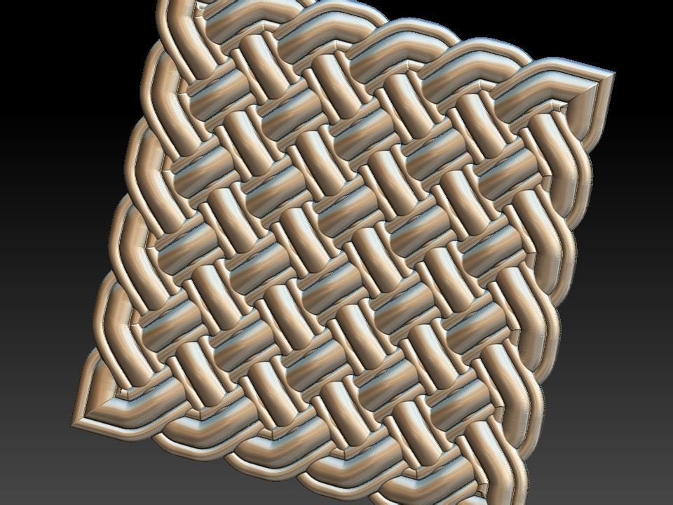 3D WALLPANEL celtic knot pattern 3D model_3