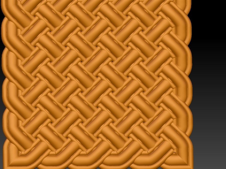 3D WALLPANEL celtic knot pattern 3D model_11