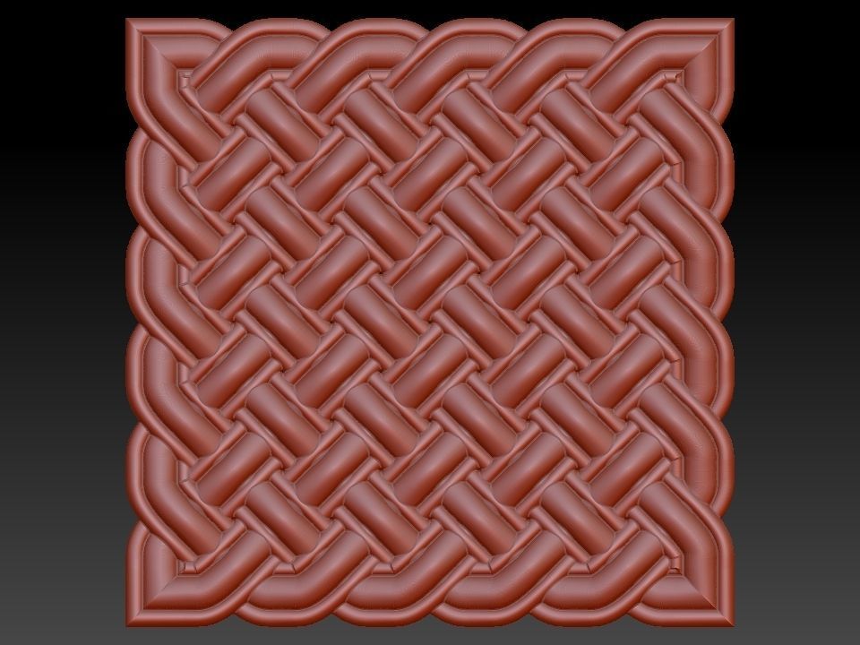 3D WALLPANEL celtic knot pattern 3D model_17
