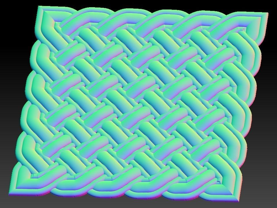 3D WALLPANEL celtic knot pattern 3D model_8