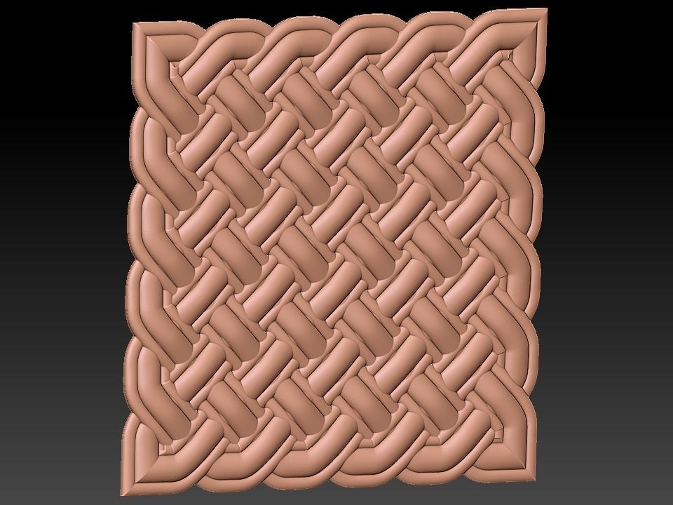 3D WALLPANEL celtic knot pattern 3D model_18