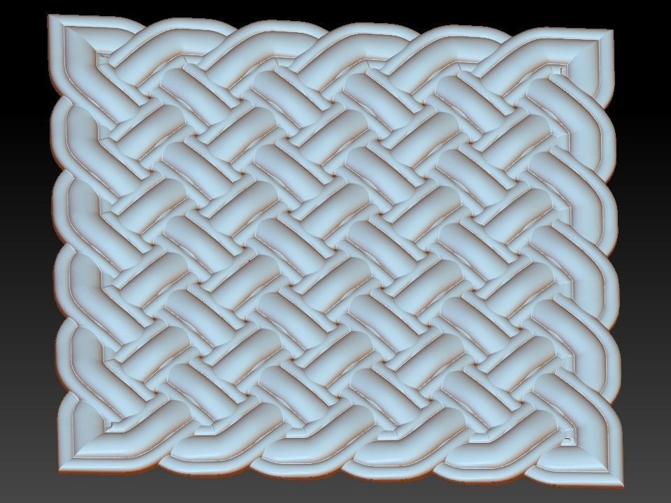 3D WALLPANEL celtic knot pattern 3D model_13