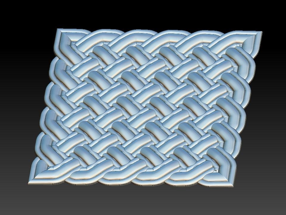 3D WALLPANEL celtic knot pattern 3D model_6