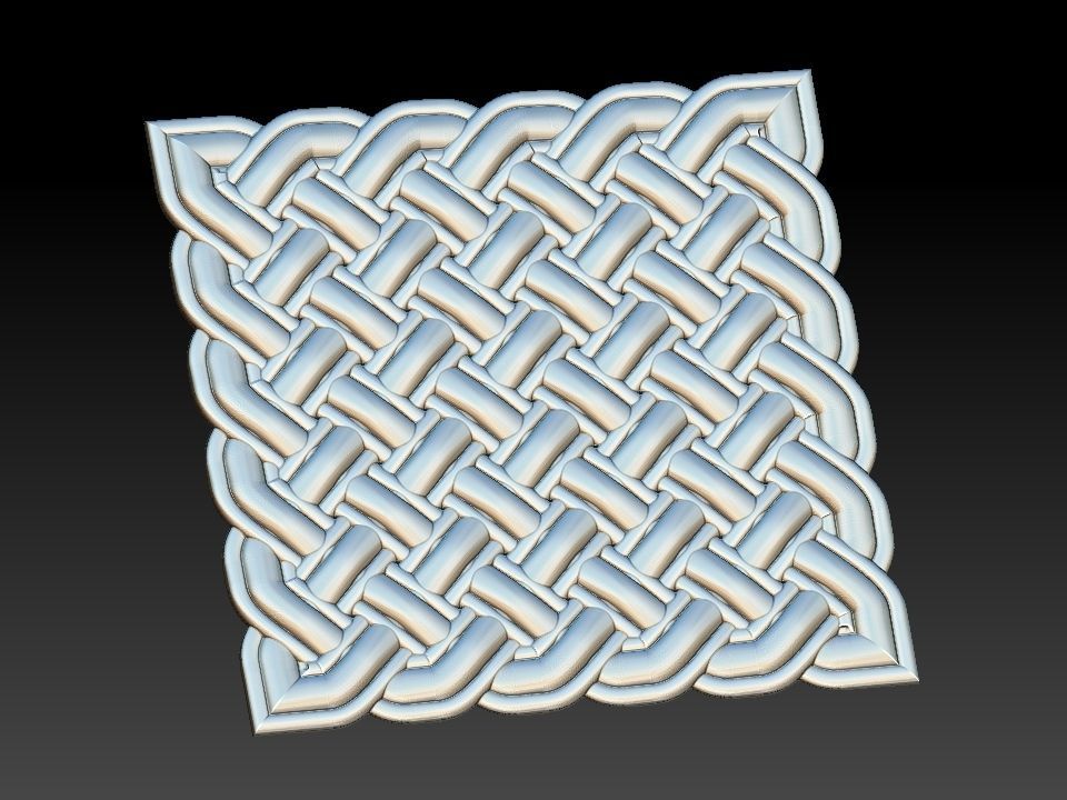 3D WALLPANEL celtic knot pattern 3D model_2