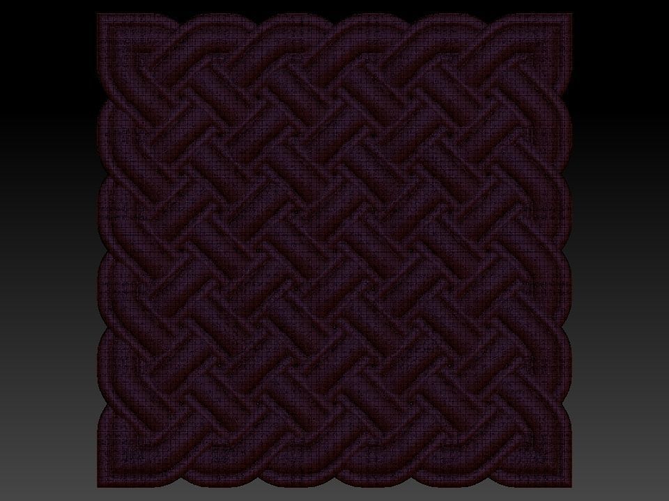 3D WALLPANEL celtic knot pattern 3D model_4