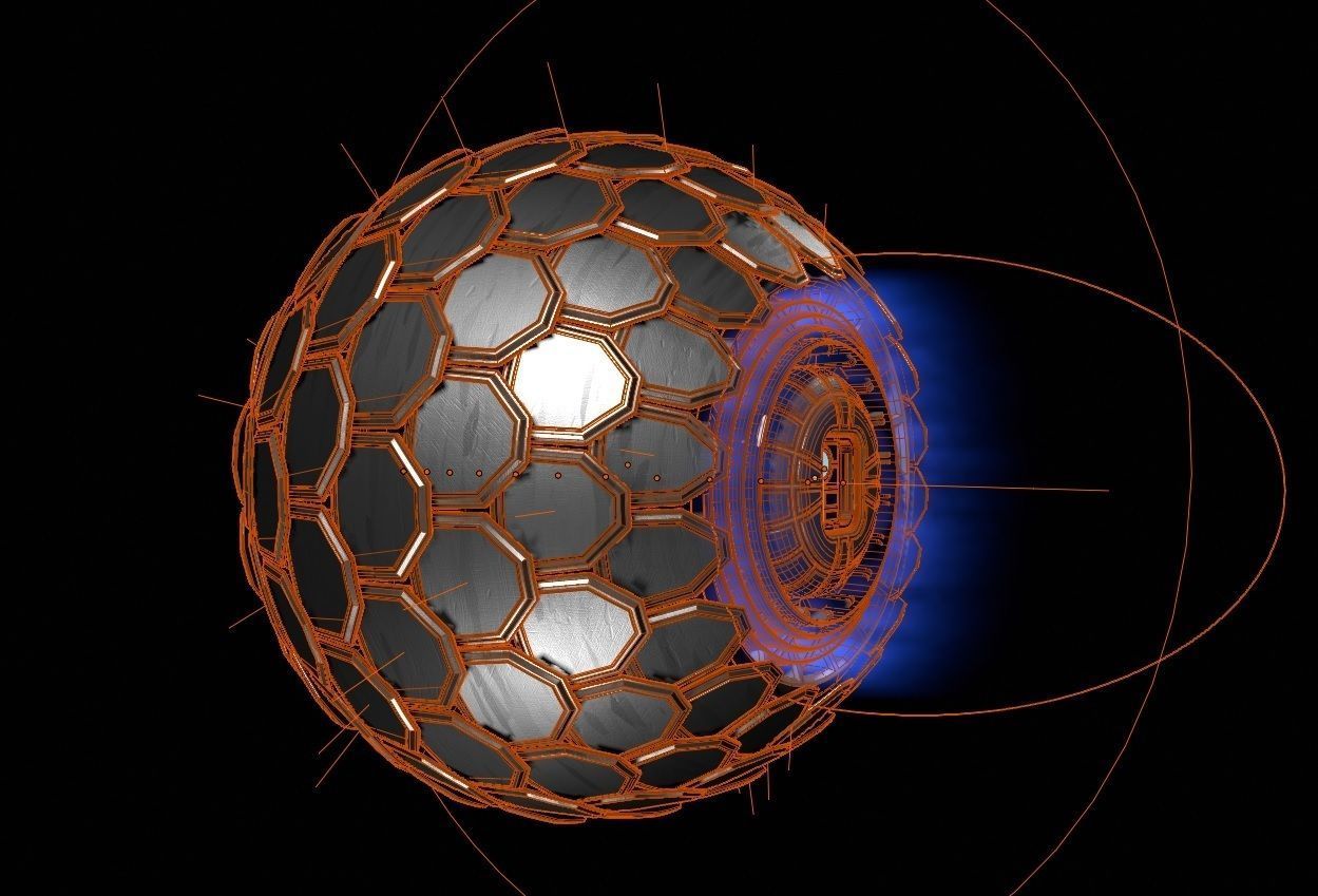 Alien dragon scaled spaceship 3D model_8