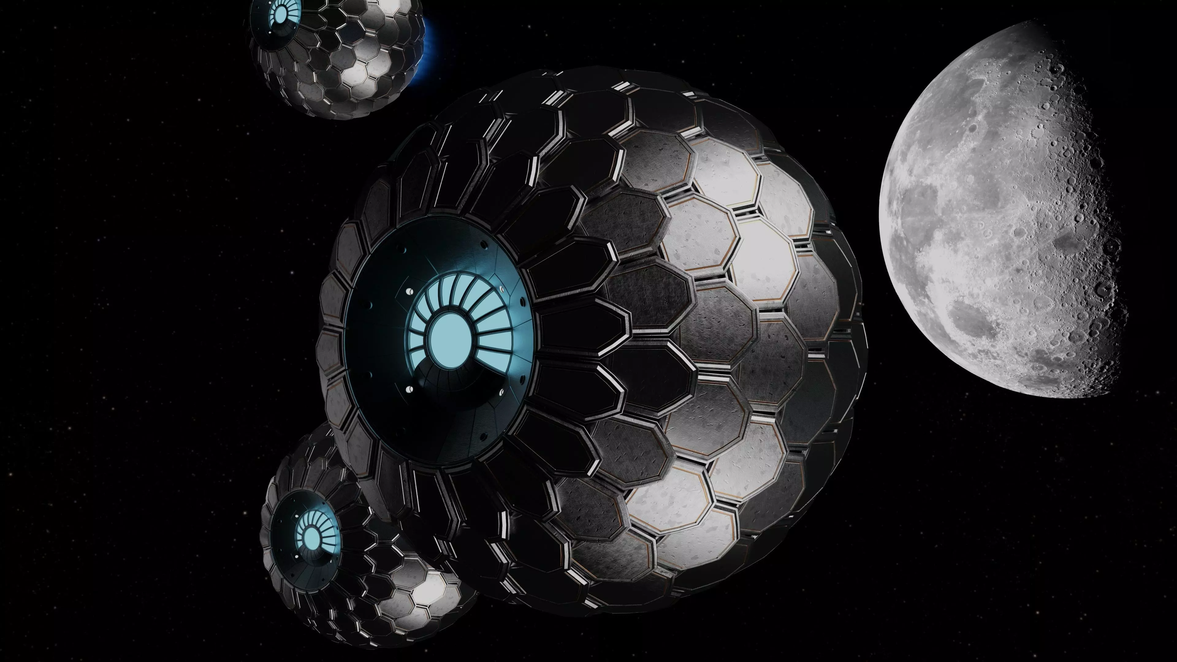 Alien dragon scaled spaceship 3D model_0