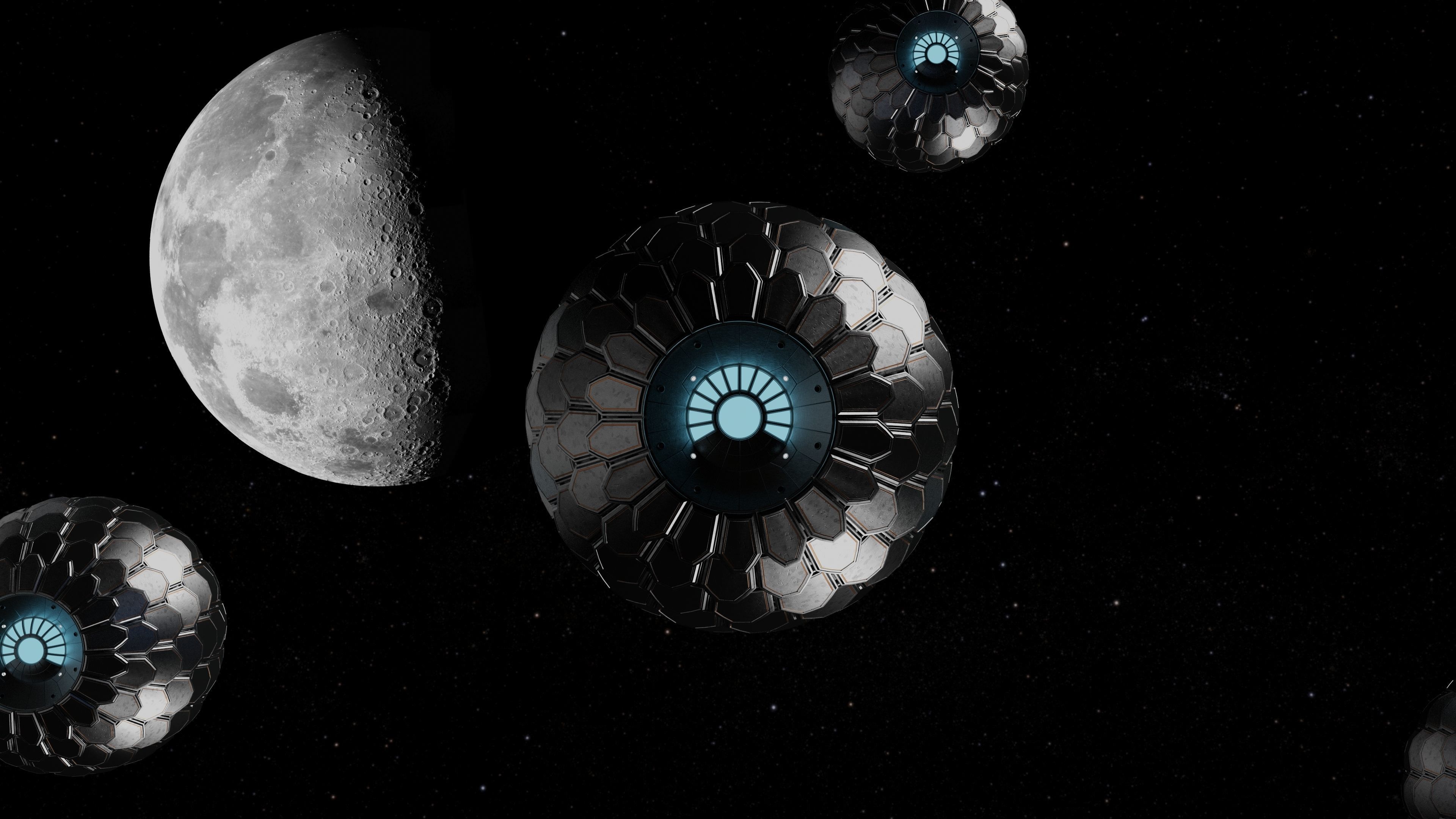 Alien dragon scaled spaceship 3D model_2