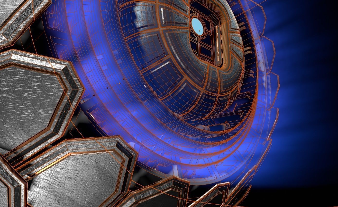 Alien dragon scaled spaceship 3D model_9