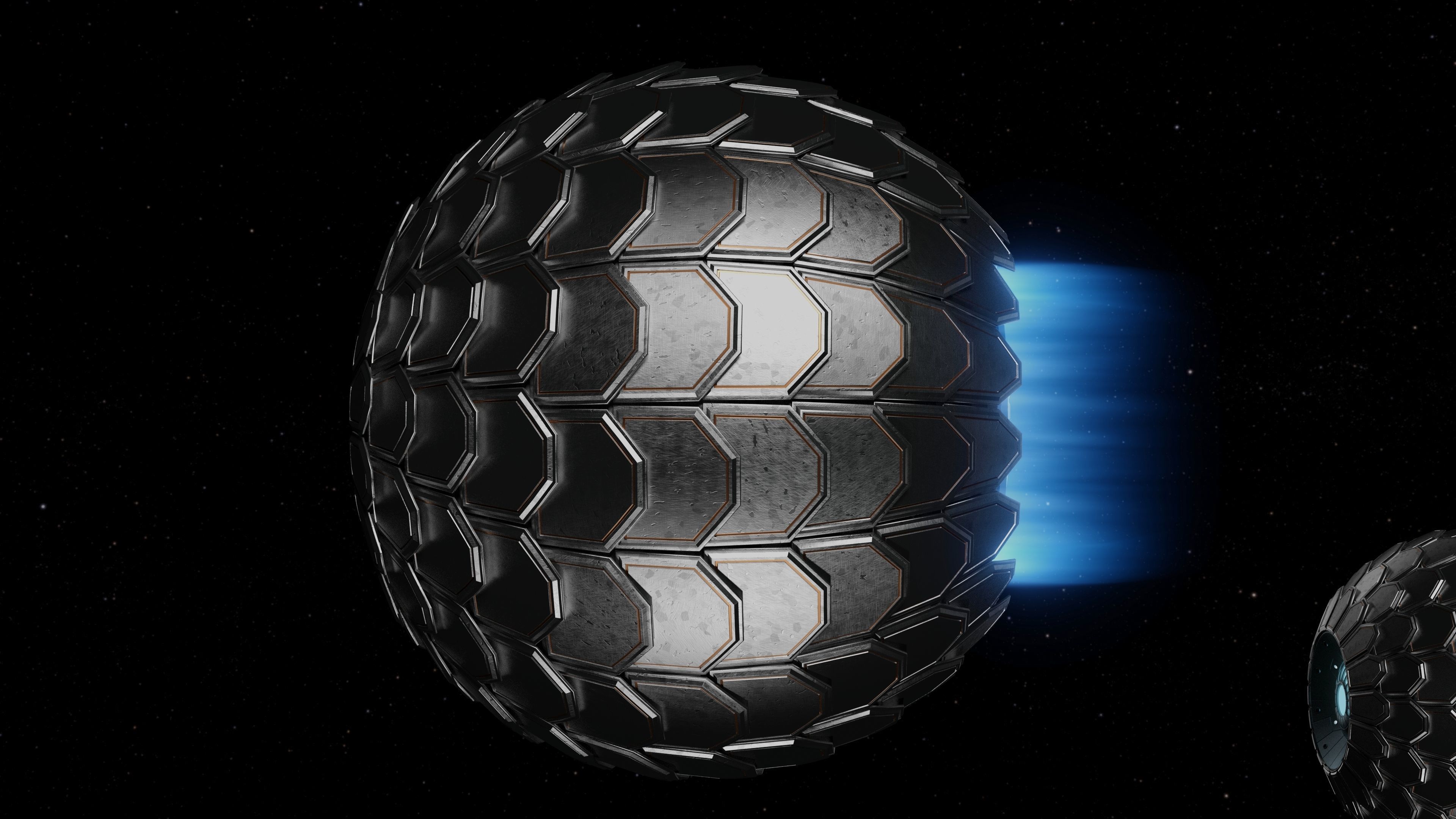 Alien dragon scaled spaceship 3D model_3