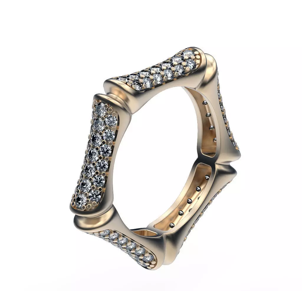 Ring Bamboo Stem 3D print model_0