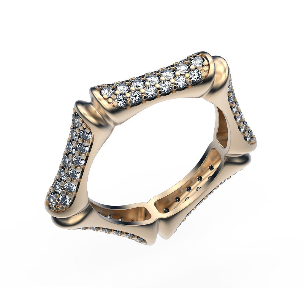 Ring Bamboo Stem 3D print model_6