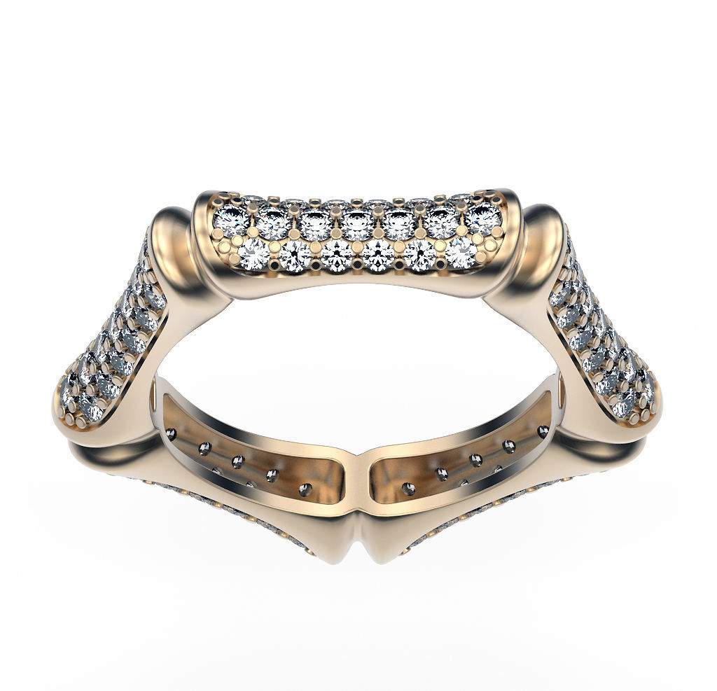 Ring Bamboo Stem 3D print model_1