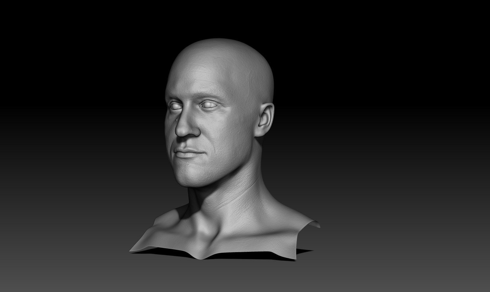male head game-ready Low-poly 3D model_6
