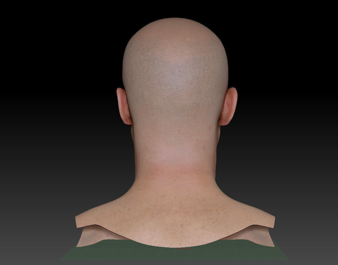 male head game-ready Low-poly 3D model_12
