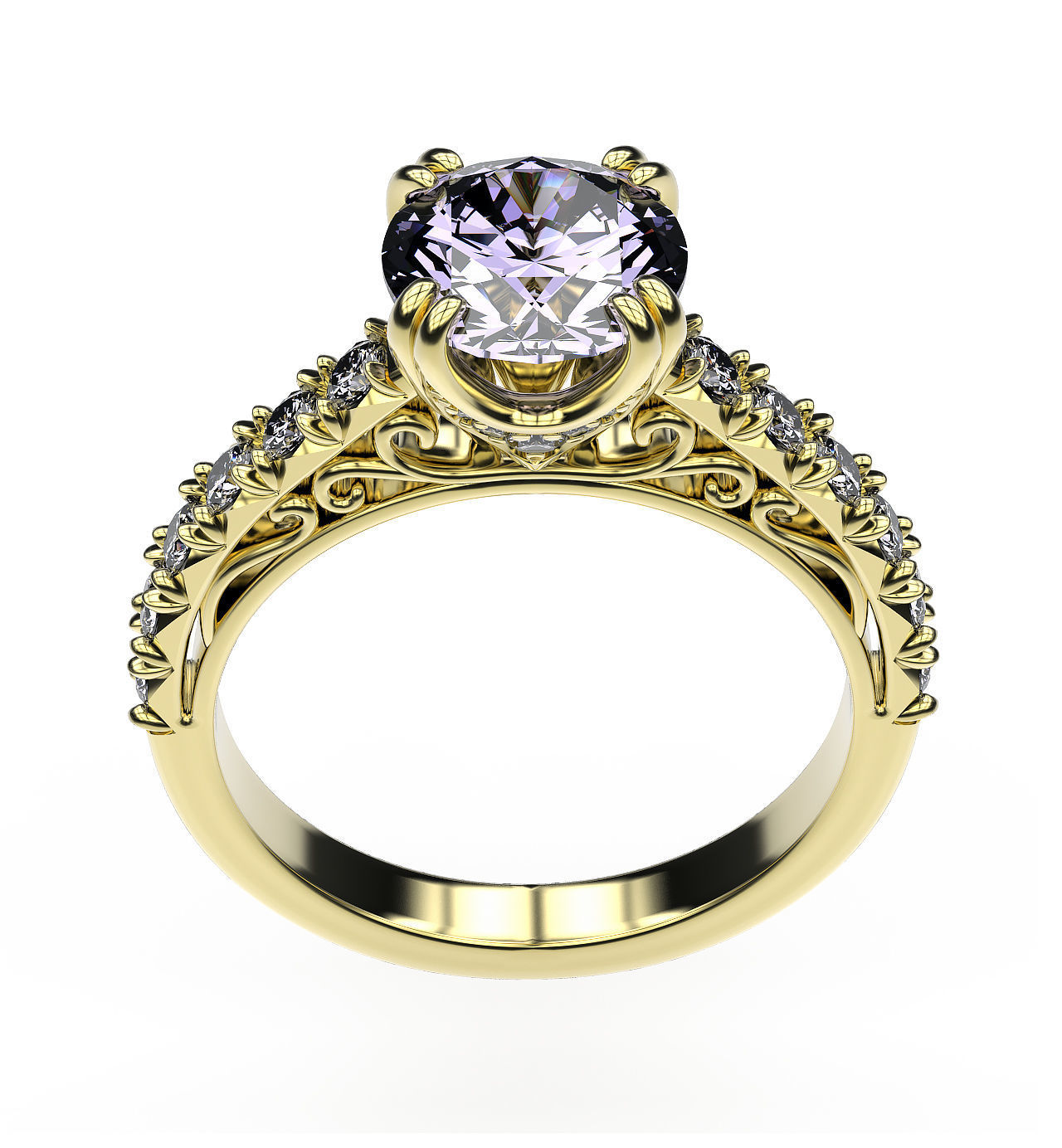 Ring French Style 3D print model_1