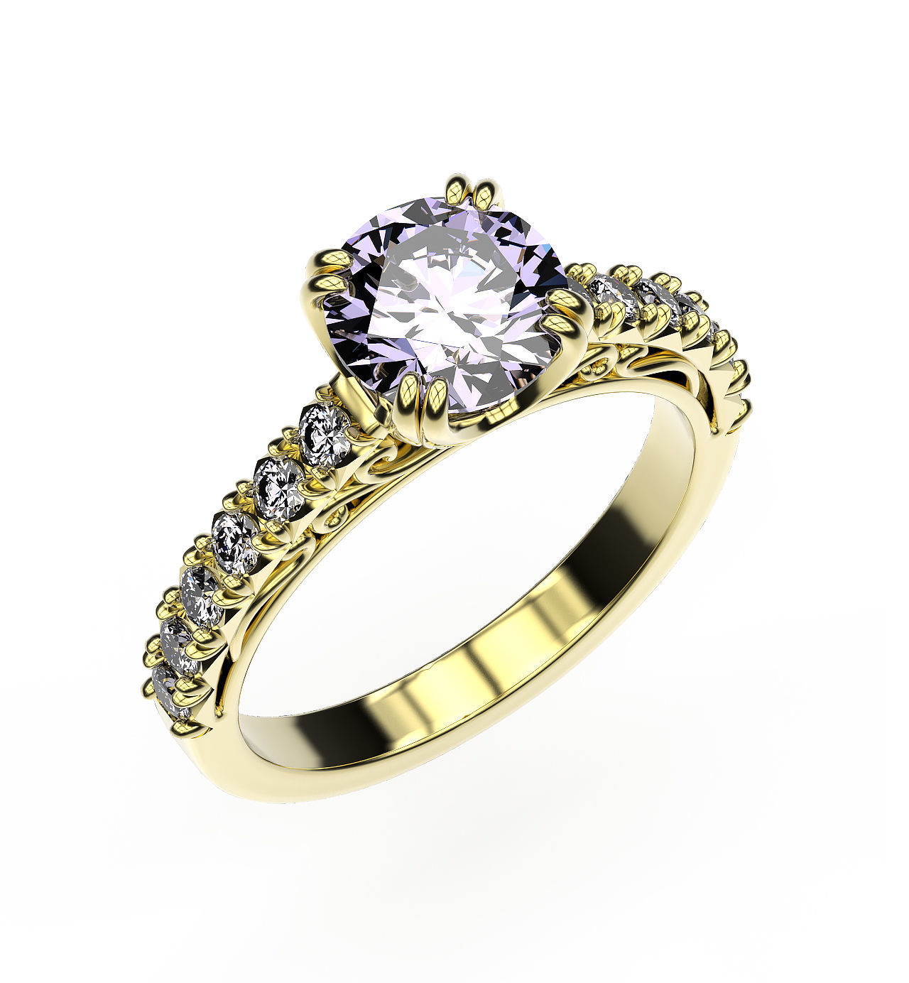 Ring French Style 3D print model_4