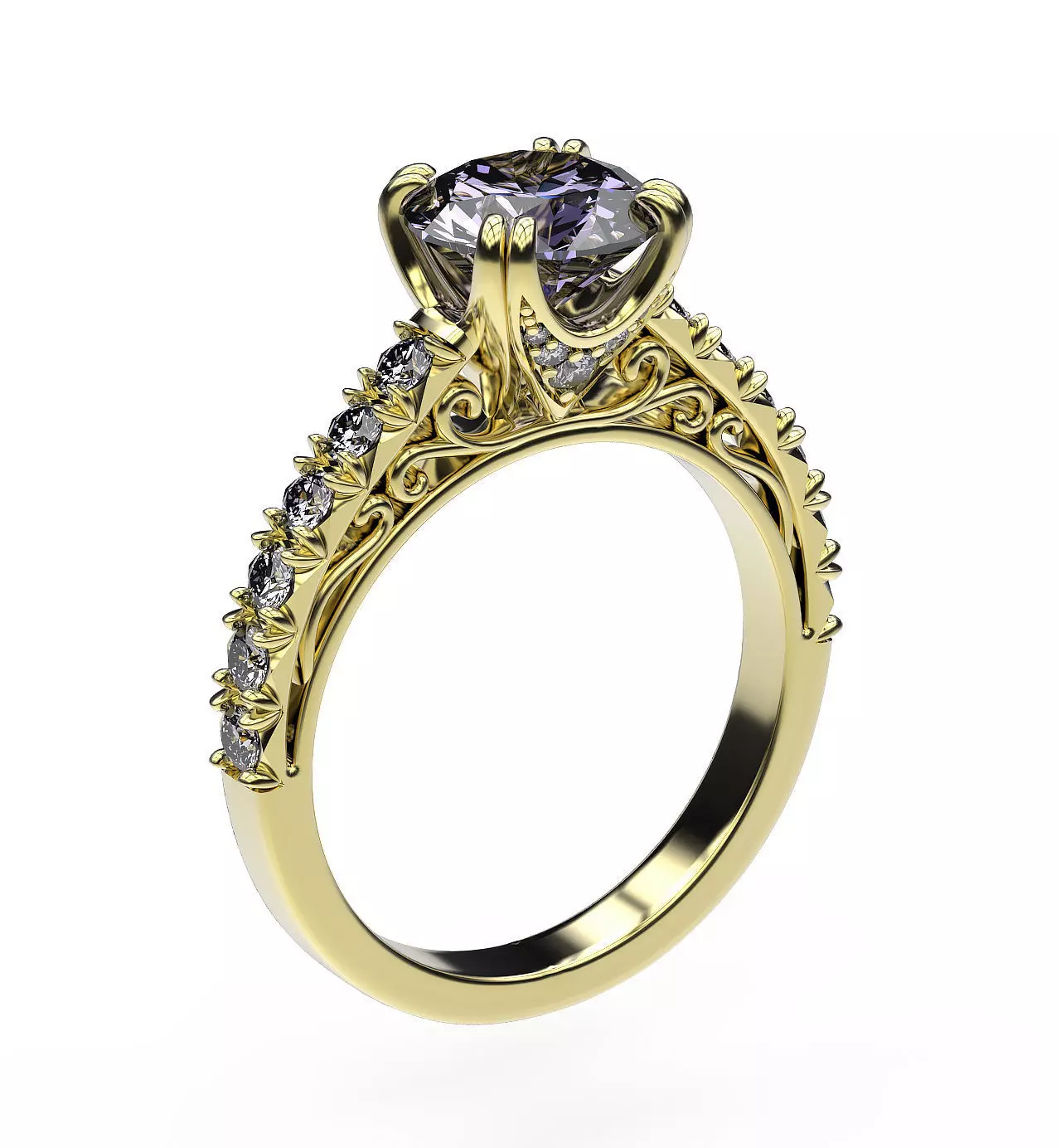 Ring French Style 3D print model_0