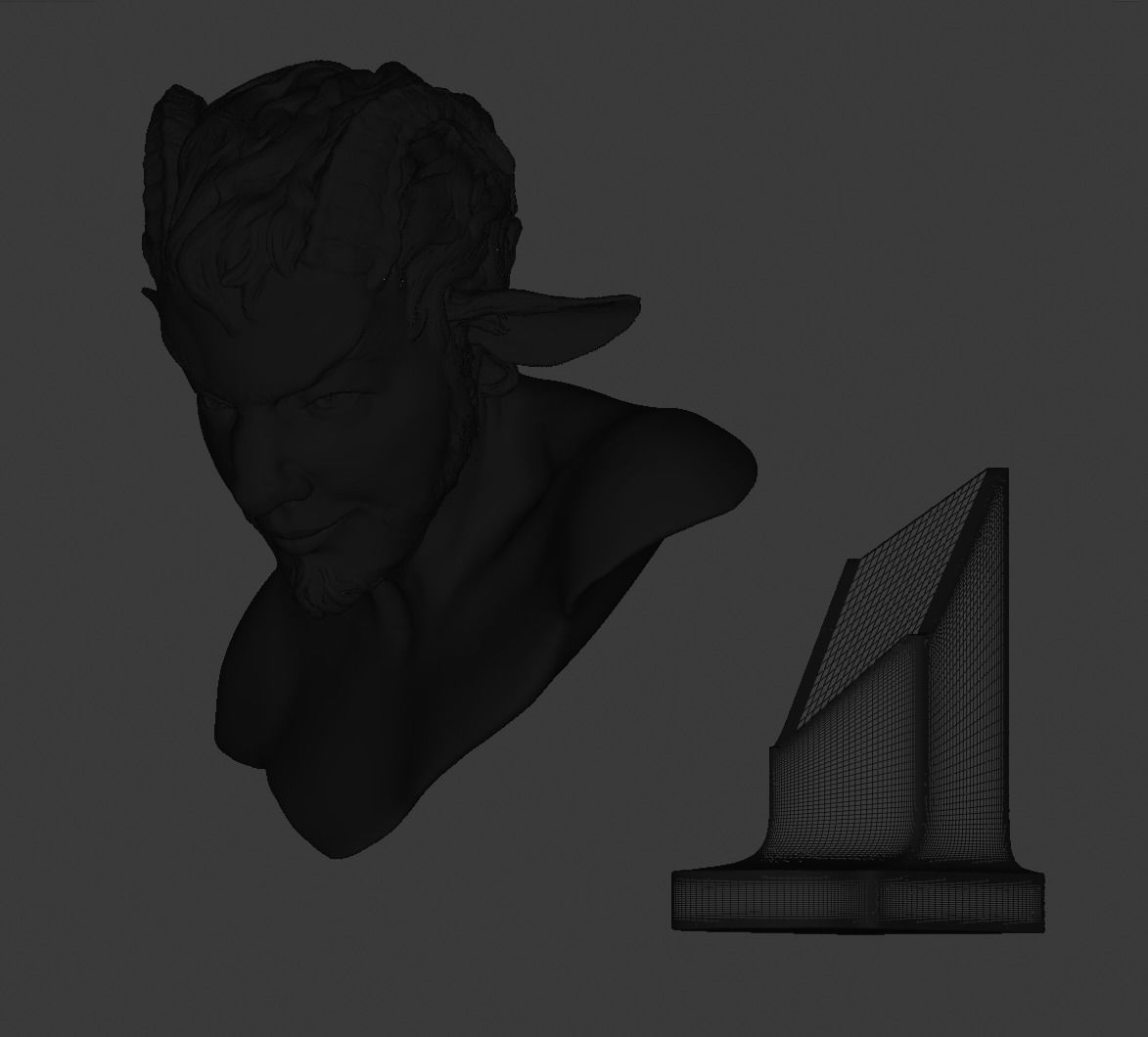 Faun bust sculpture 3D print model_6