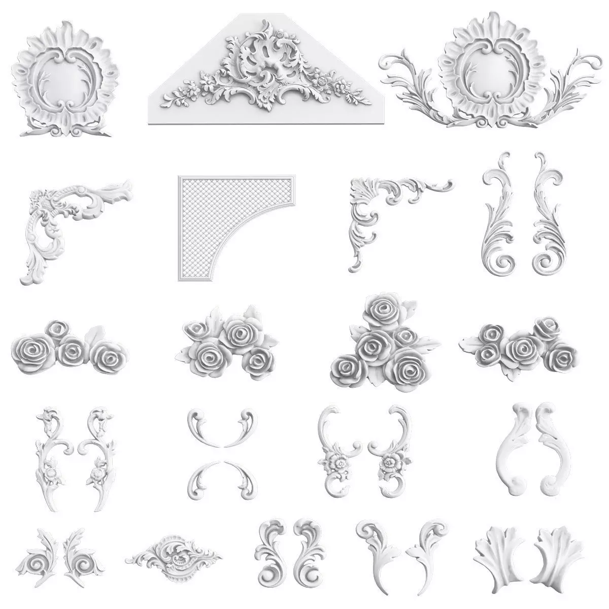 3D model Classic Pattern Set 01 VR / AR / low-poly | CGTrader