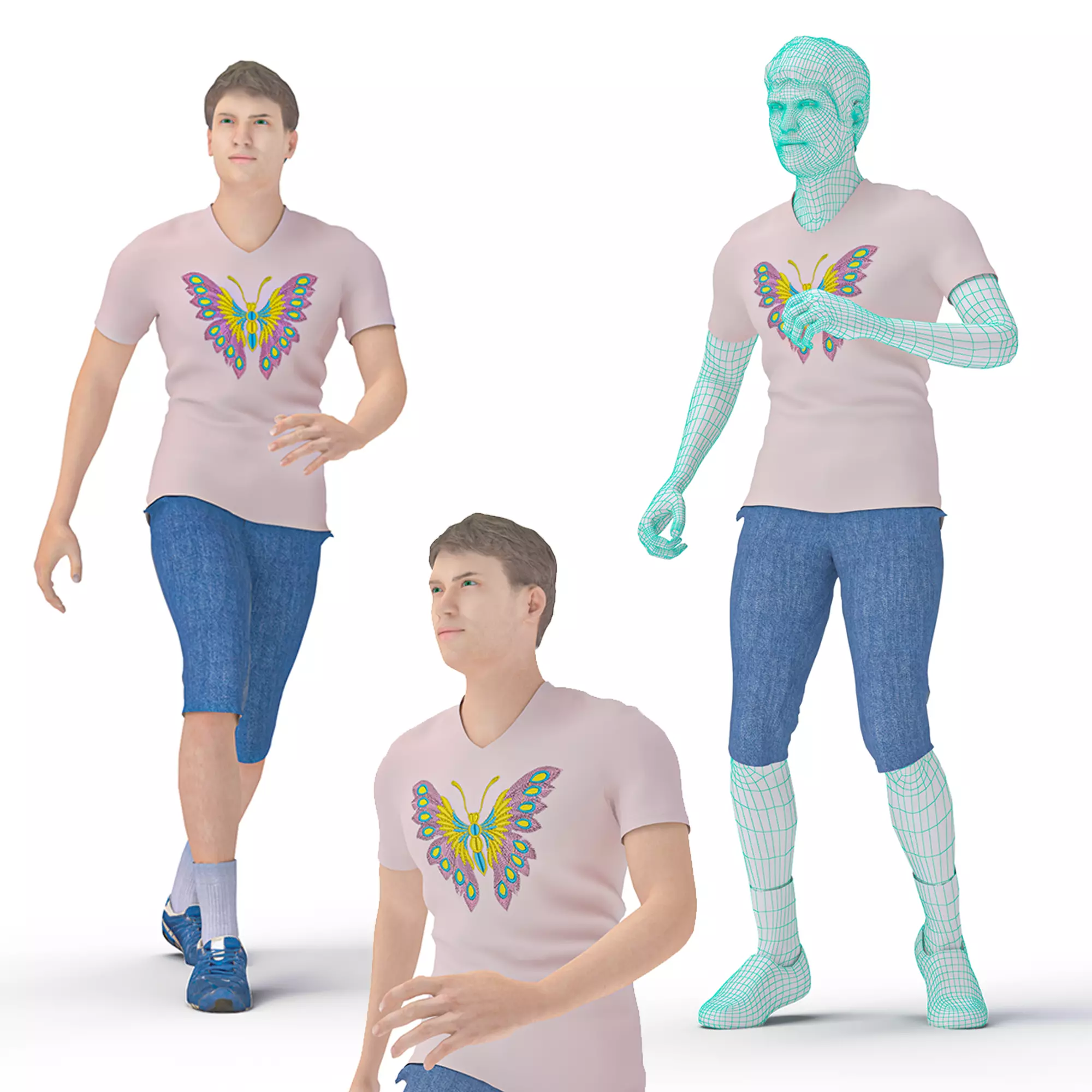 3d character dancer hip hop animation 3D model