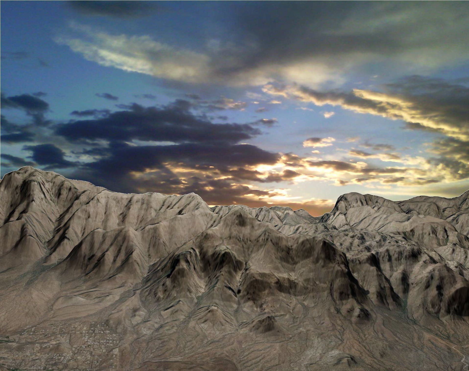 Superstition Mountains 3D model_2