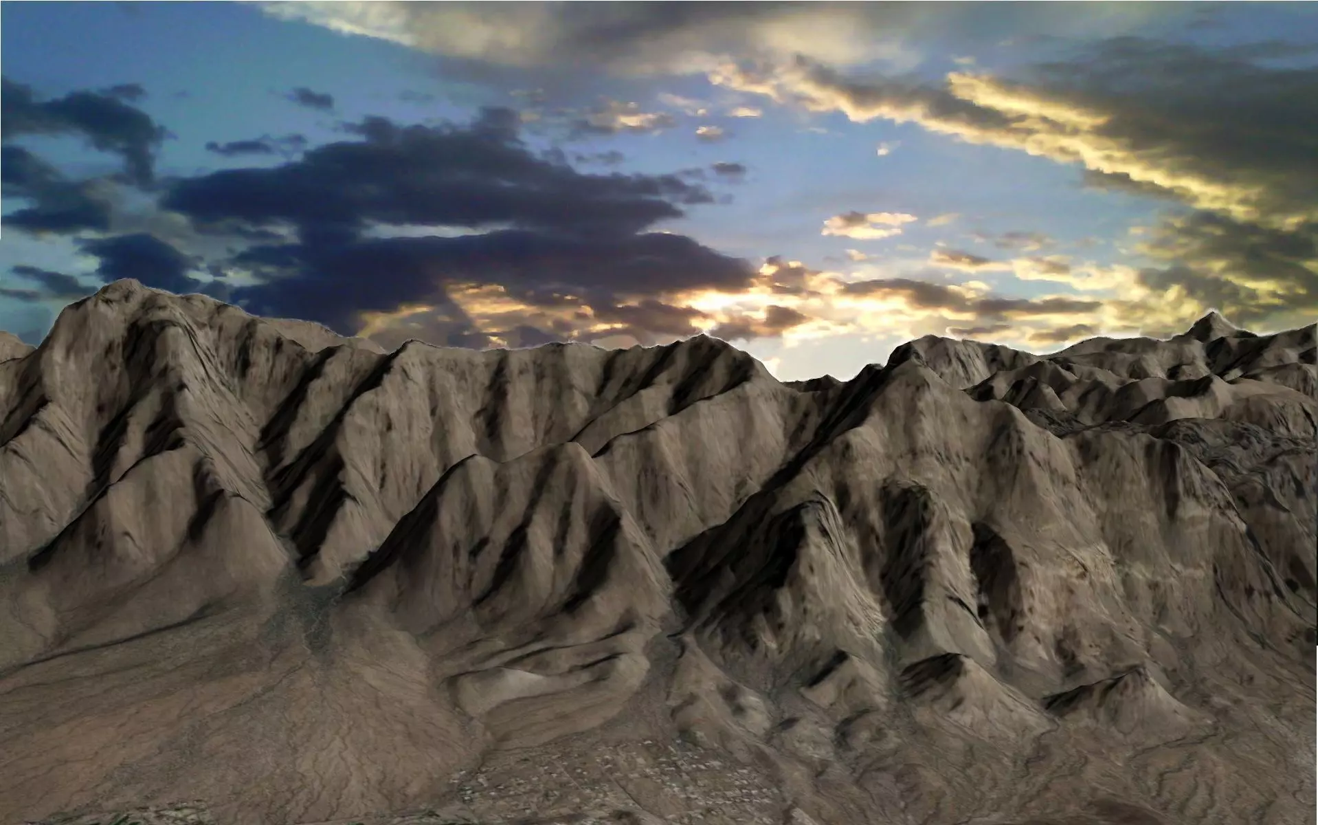 Superstition Mountains 3D model_0