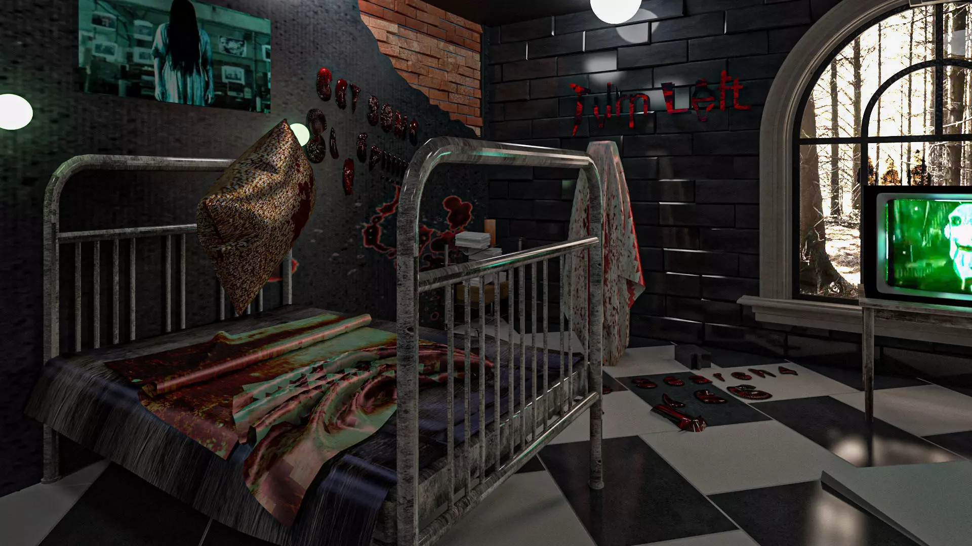 Horror  3D Model Interior HighQuality 3D model_0