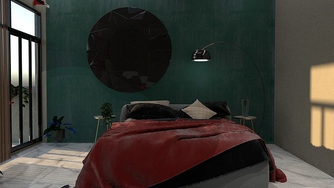 badroom bedroom - modern 3D model