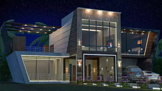 Exterior Villa Design 3D model