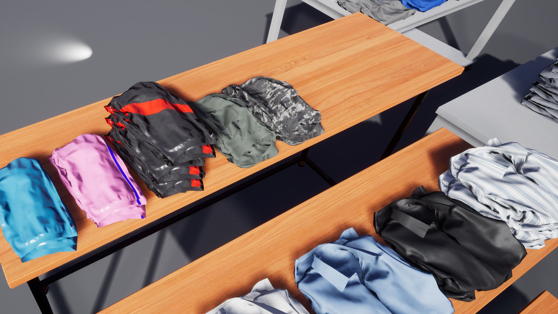 Hanging and Folded Clothing Low-poly 3D model_13