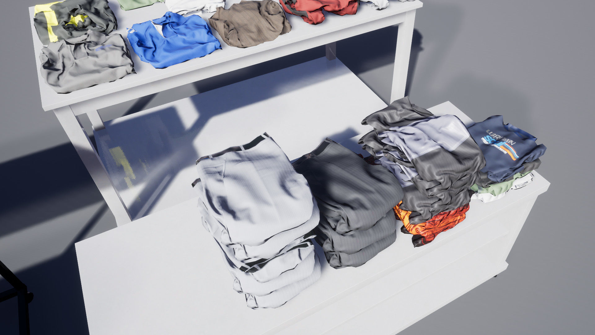Hanging and Folded Clothing Low-poly 3D model_11