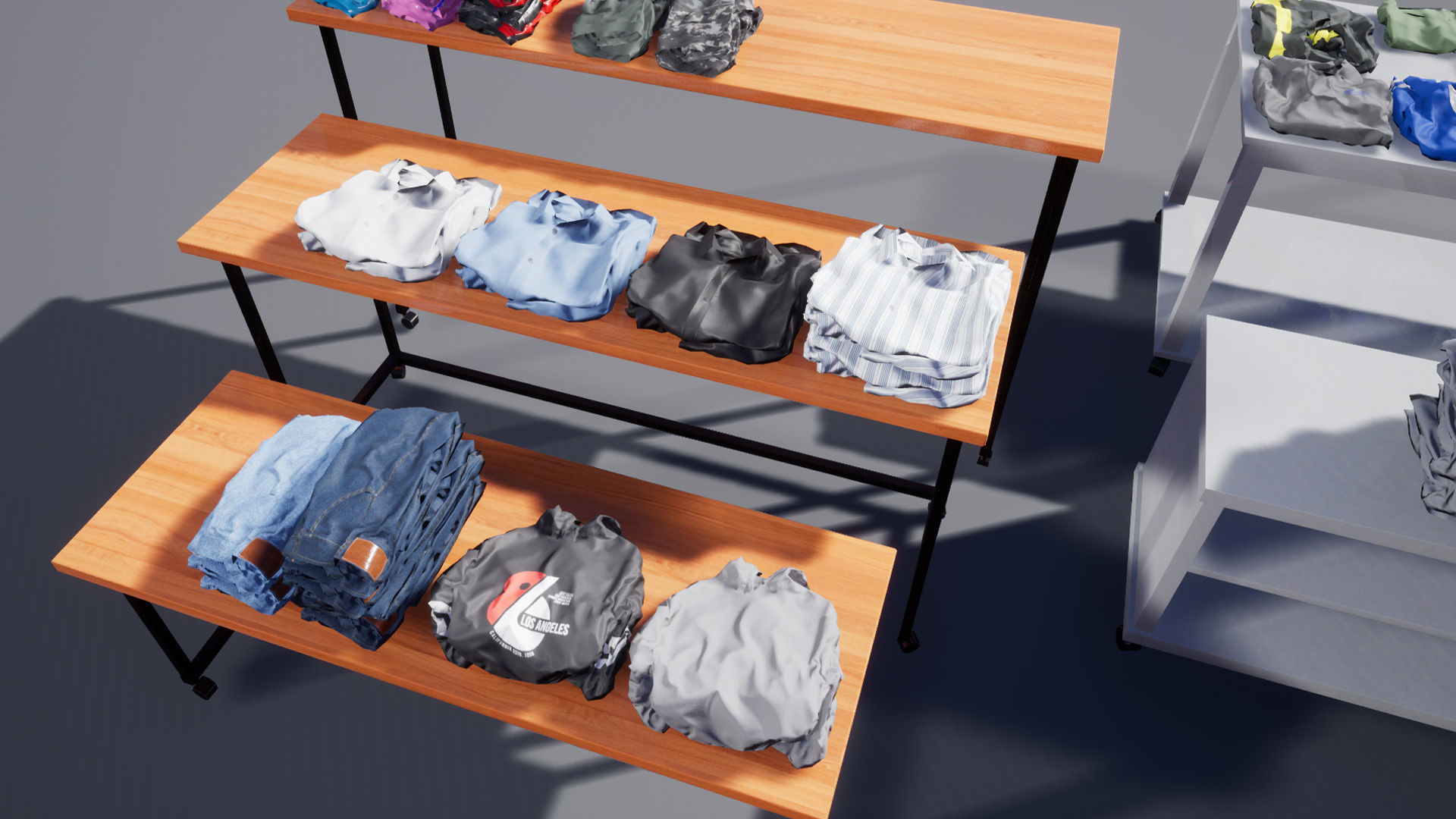 Hanging and Folded Clothing Low-poly 3D model_14