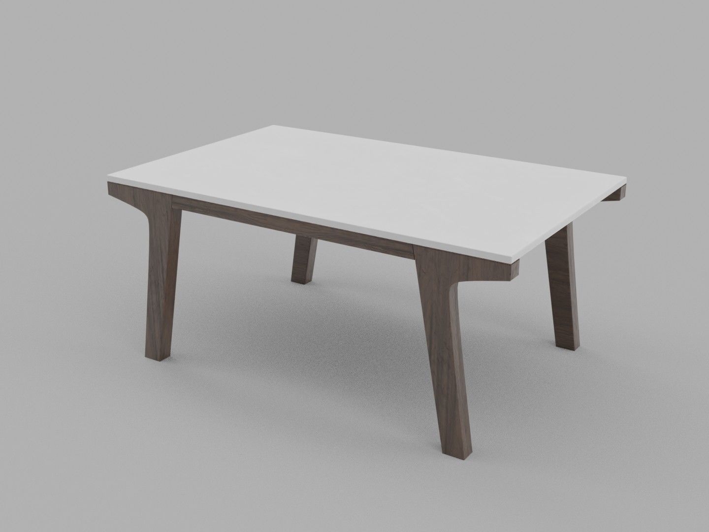 Modern Simplistic Chair and Table Free 3D model_7
